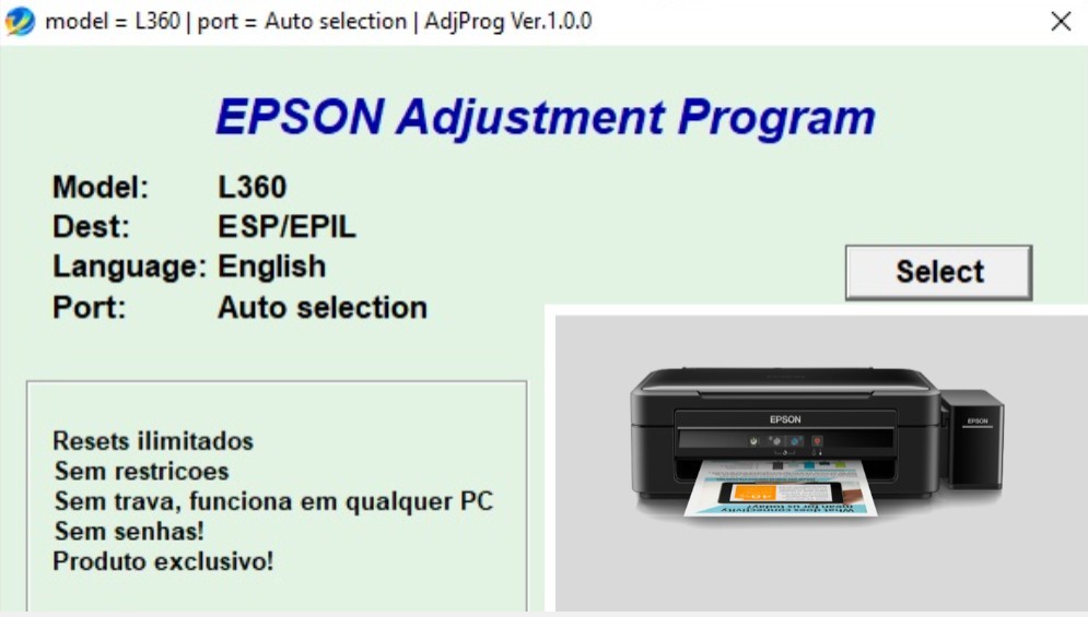Epson L360 Resetter 2025 Free Download [Without Password]