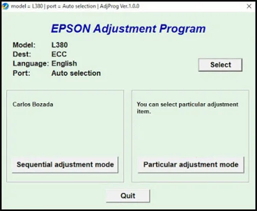 Epson L380 Resetter Free Download 2025 Without Password